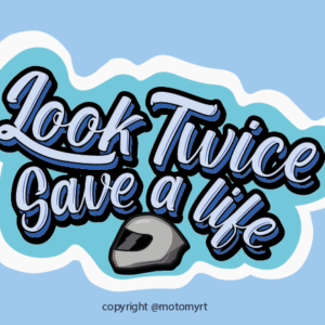 Sticker “Look Twice”